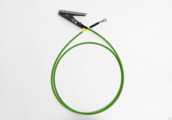 Провод заземления ATEX 2 м с зажимом и клеммой из нержавеющей стали